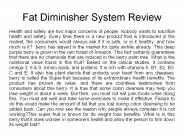 Fat Diminisher System Review - PDF Download
