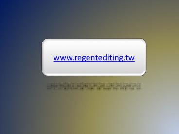 Dissertation and Thesis Editing Services in Taiwan