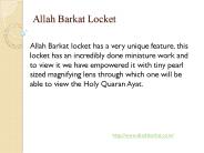 Allah Barkat Locket