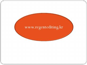 Regent Editing Korea