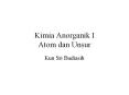 Kimia Anorganik I Atom dan Unsur PowerPoint PPT Presentation