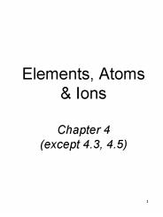Elements, Atoms