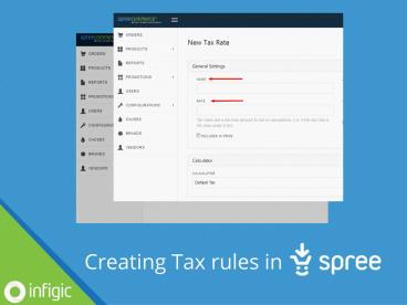 How to create tax rules in Spree Commerce