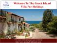 Greek Island Villa for Holidays PowerPoint PPT Presentation