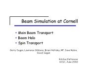 Beam Simulation at Cornell