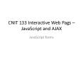 CNIT 133 Interactive Web Pags  PowerPoint PPT Presentation