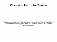 Obession Formula Review