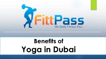 Benefits of yoga in Dubai