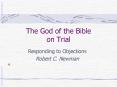 The God of the Bible on Trial PowerPoint PPT Presentation