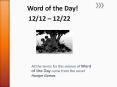 Word of the Day! PowerPoint PPT Presentation