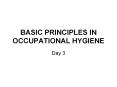 BASIC PRINCIPLES IN OCCUPATIONAL HYGIENE PowerPoint PPT Presentation