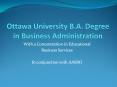 Ottawa University B.A. Degree in Business Administration PowerPoint PPT Presentation