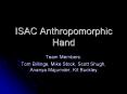 ISAC Anthropomorphic Hand PowerPoint PPT Presentation