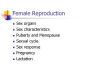 Female Reproduction