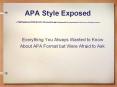 APA Style Exposed PowerPoint PPT Presentation