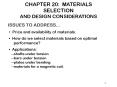 CHAPTER 20: MATERIALS SELECTION AND DESIGN CONSIDERATIONS PowerPoint PPT Presentation