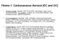 Theme 1: Carbonaceous Aerosol (EC and OC) PowerPoint PPT Presentation