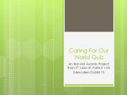 Caring For Our World Quiz