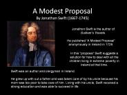 A Modest Proposal By Jonathan Swift (1667-1745)