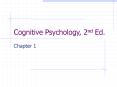 Cognitive Psychology, 2nd Ed. PowerPoint PPT Presentation