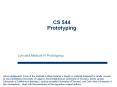 CS 544 Prototyping PowerPoint PPT Presentation