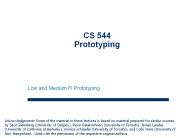 CS 544 Prototyping