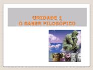 UNIDADE 1 O SABER FILOS