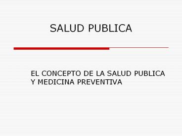 SALUD PUBLICA