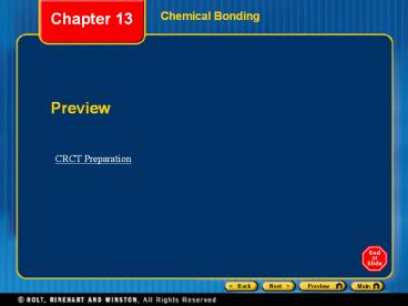 Chemical Bonding