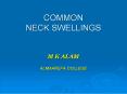 COMMON NECK SWELLINGS PowerPoint PPT Presentation
