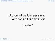 Automotive Careers and Technician Certification