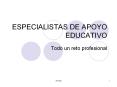 ESPECIALISTAS DE APOYO EDUCATIVO PowerPoint PPT Presentation