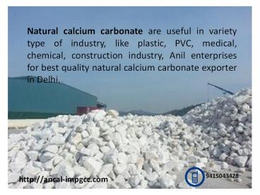 Anil Enterprises Natural Vietnam Coated Calcium Carbonate/Anti Fab Supplier