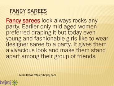 Fancy Sarees