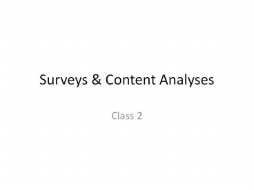 Surveys
