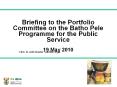Briefing to the Portfolio Committee on the Batho Pele Programme for the Public Service 19 May 2010 PowerPoint PPT Presentation