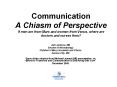 Communication A Chiasm of Perspective If men are from Mars and women from Venus, where are doctors and nurses from? PowerPoint PPT Presentation
