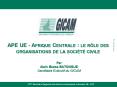 APE UE - Afrique Centrale : le r PowerPoint PPT Presentation