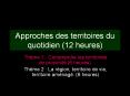 Approches des territoires du quotidien (12 heures) PowerPoint PPT Presentation