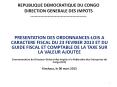 REPUBLIQUE DEMOCRATIQUE DU CONGO DIRECTION GENERALE DES IMPOTS --------------------------------------- PowerPoint PPT Presentation