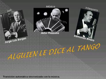 Alguien le dice al tango