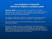 Foro Hemisferico Evaluaci