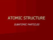 ATOMIC STRUCTURE