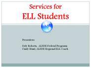Alabama Courses of Study and WIDA ELP Standards