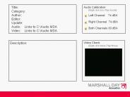 Audio Calibration (Right click icon, Play Sound)