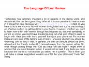 The Language Of Lust Review