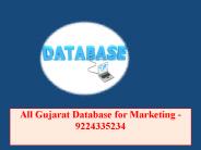 All Gujarat Database for Marketing -9224335234