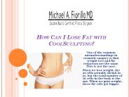 How Can I Lose Fat with CoolSculpting?