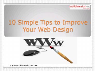 10 Simple Tips to Improve Your Web Design
