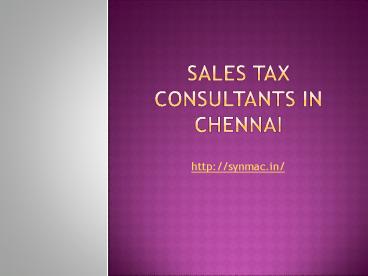 sales tax consultants in chennai